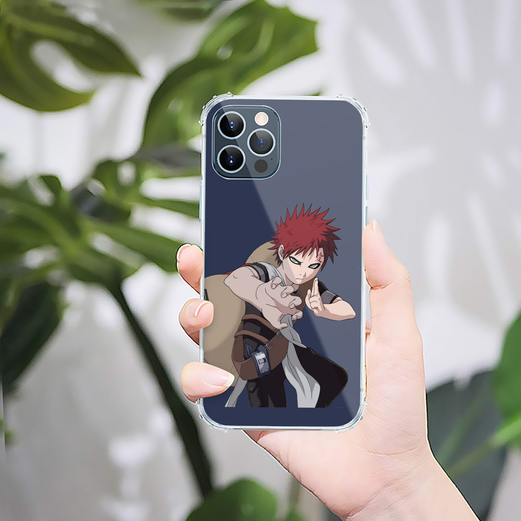 （画像用） NARUTO -ナルト- ガアラ Gaara 【iPhone 12シリーズ対応】透明スマホケース（クリアソフトケース）